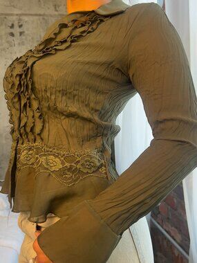 olive green blouse